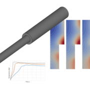 Frequency analysis for heating of a stepped shaft