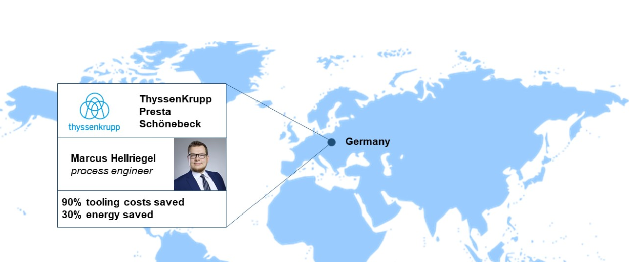 ThyssenKrupp Presta Schönebeck saved 90% on tooling and 30% on energy