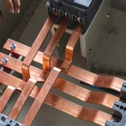 Current density and magnetic field around high current 3-phase busbars