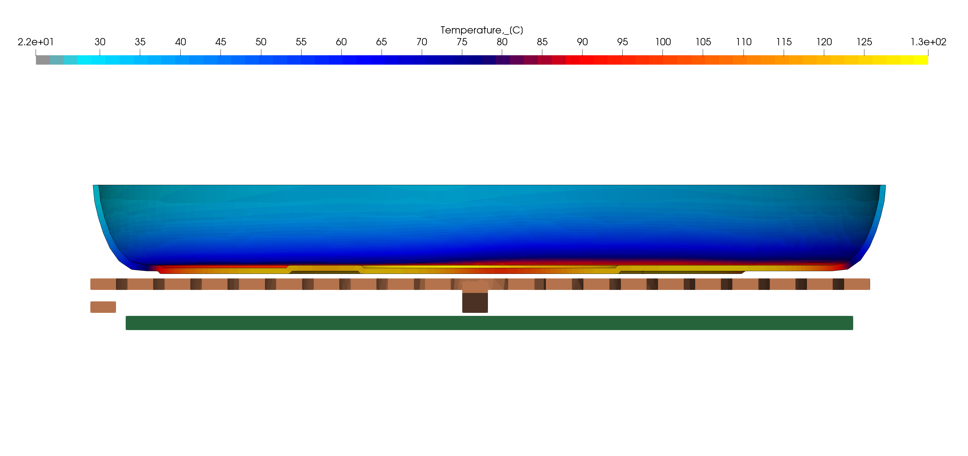 Coil design impact on heat spread: Another image illustrates the impact of the coil’s design on temperature distribution. While the inner rings of the coil produce sufficient heat, the outer areas of the pan experience less heat transfer. This suggests that the coil’s design requires adjustment to ensure better heat distribution across the entire surface of the pan.