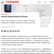 CENOS featured in FORGING magazine