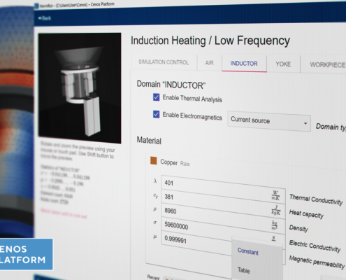 CENOS Induction Heating simulation software announces version 2.0 release at Thermprocess