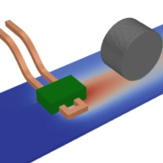 Thermoplastic welding - two CFRP pieces with consolidation roller thermal effects