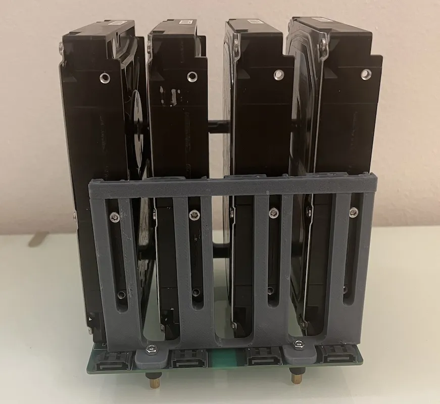 Finished Backplane with Cage and Drives