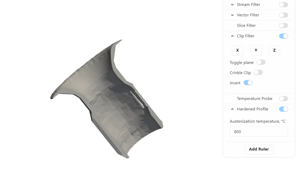 Hardened profile filter view