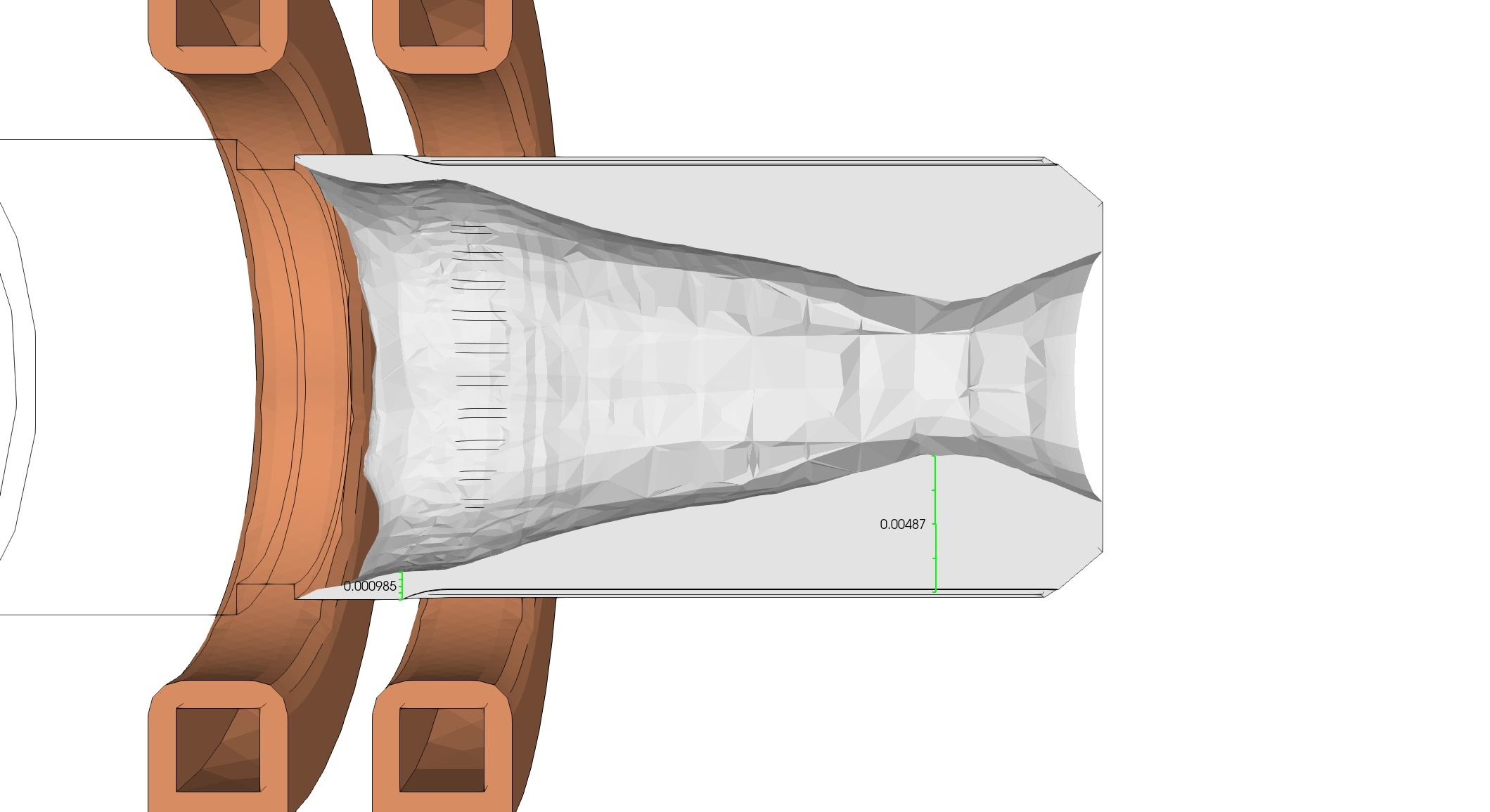 Measured hardened shaft zone